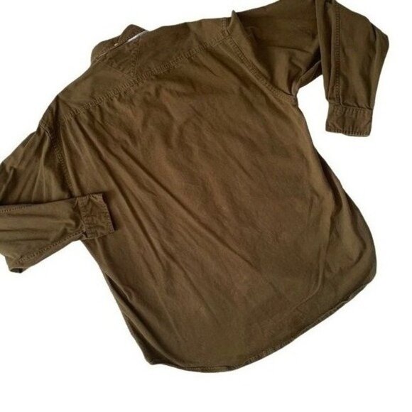 Vintage Grunge 90’s Olive Green Tommy Hilfiger Crest Logo Shirt M - Picture 2 of 9